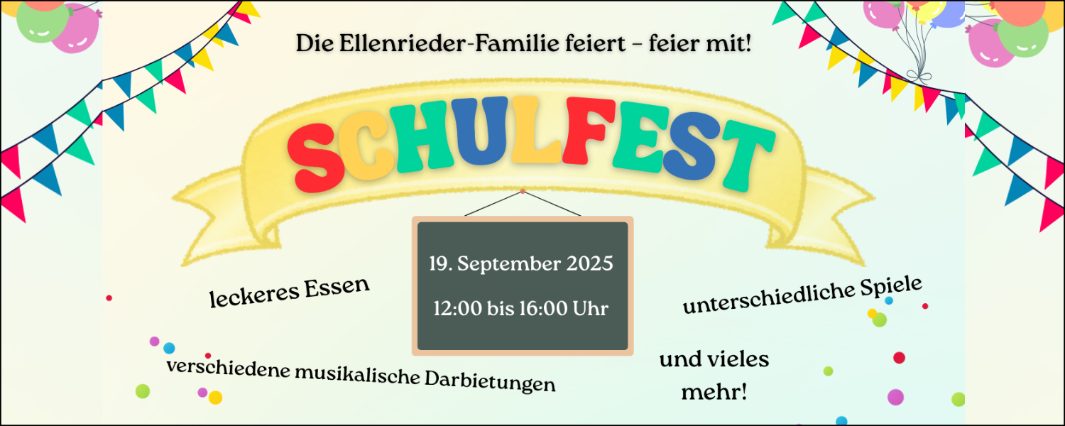 Herzliche Einladung zum Schulfest am 19. September